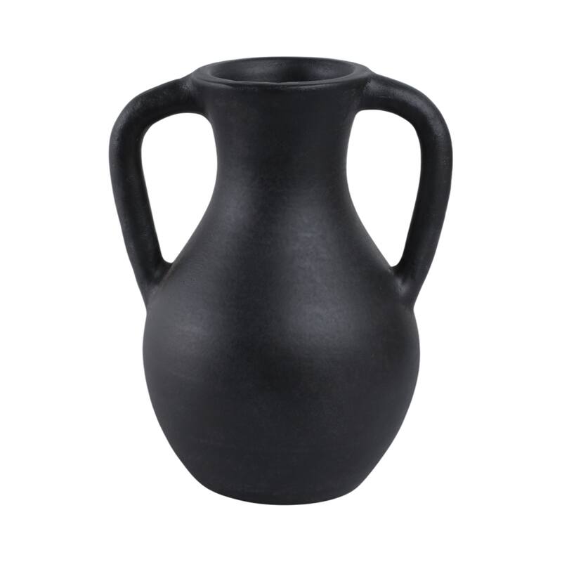 Terracotta Pottery Decorative Vase with Handles for Casual Home Decor