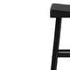 preview thumbnail 5 of 4, Bianca Counter Stool Set of 2, Saddle Seat, Farmhouses Black Solid Wood