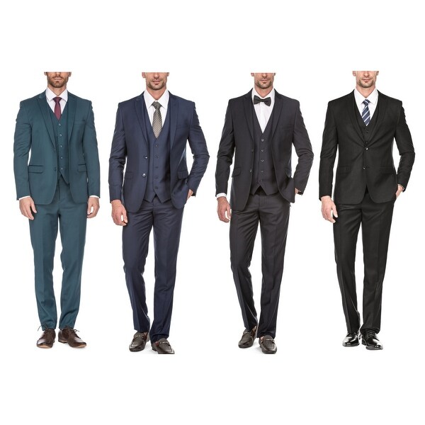 dark navy blue slim fit suit
