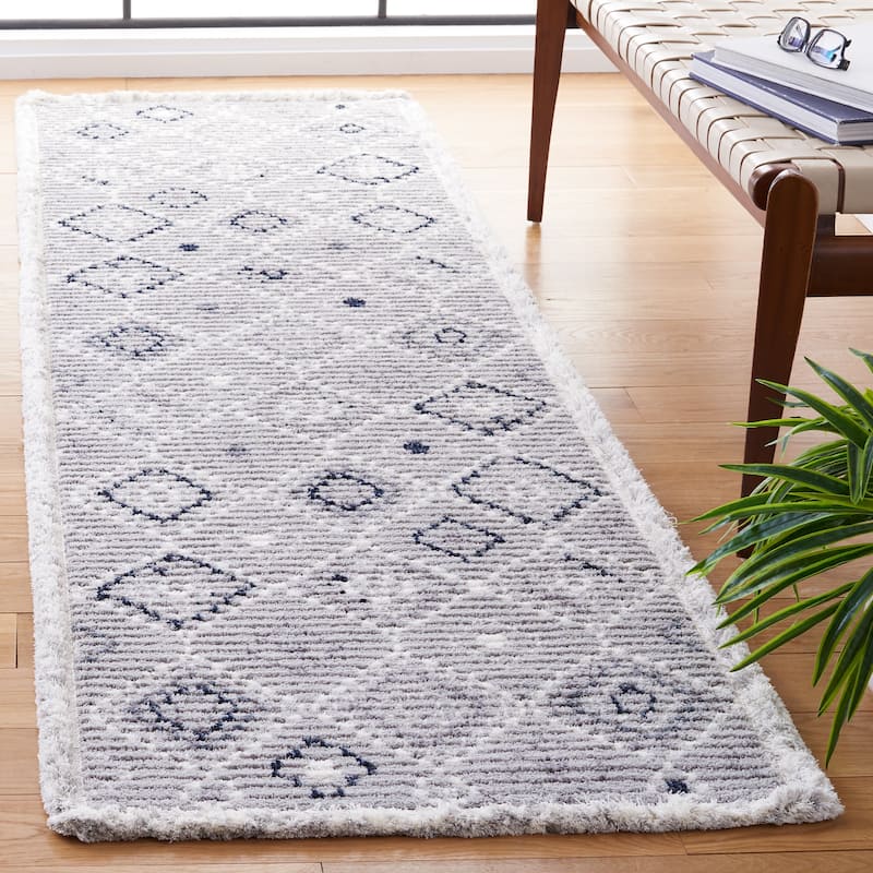 SAFAVIEH Handmade Marrakech Eliis Traditional Rug - 2'2" x 8' Runner - Grey/Light Grey