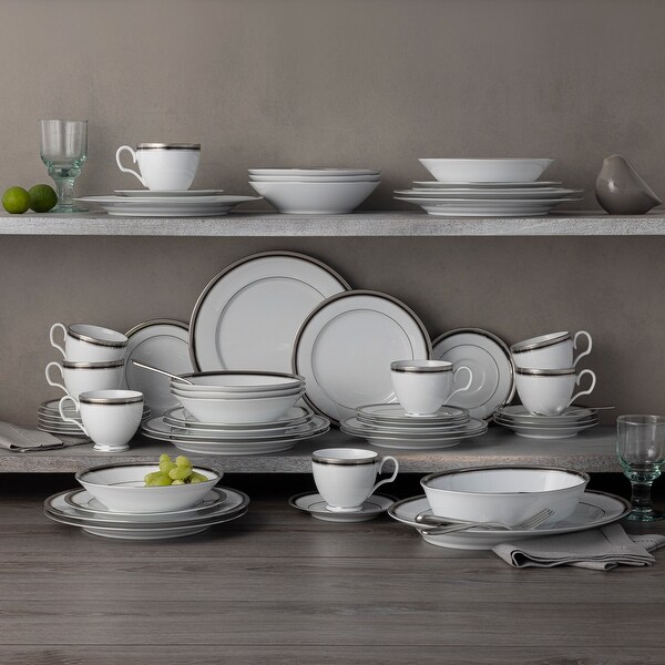 Noritake Austin Platinum 50-Piece Dinnerware Set, Service For 8