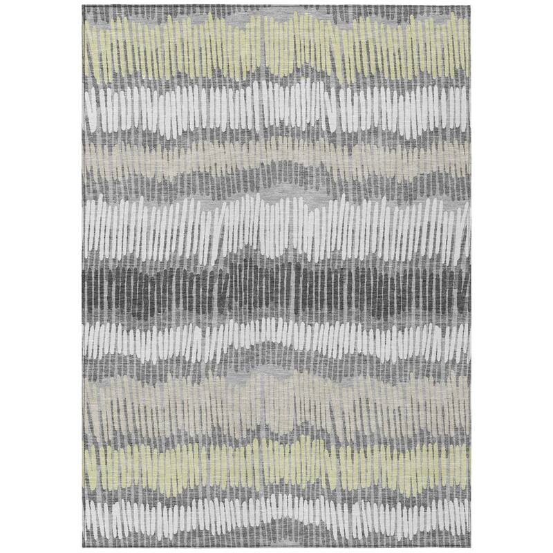 HomeRoots Striped Transitional Rectangle Outdoor Rug