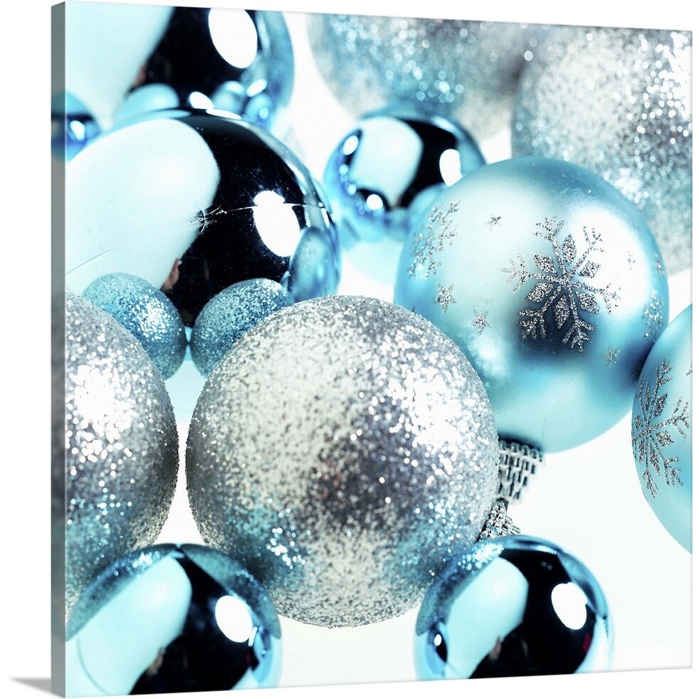 Shop Close Up Of An Array Of Christmas Decorations Canvas Wall