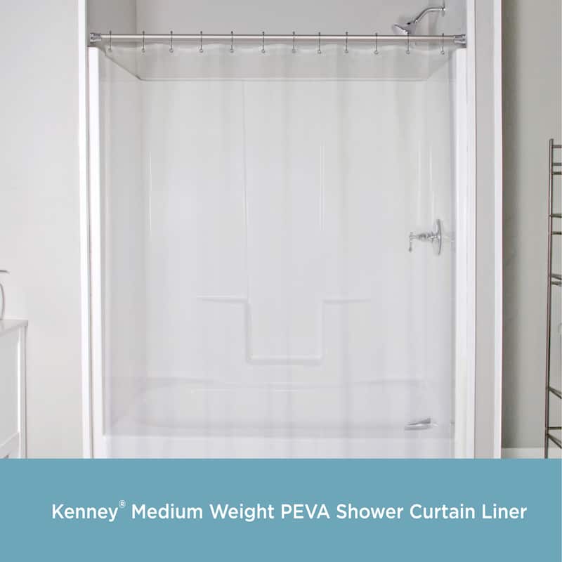 Kenney Medium Weight PEVA Shower Curtain Liner, 70" W x 72" H