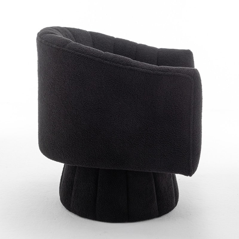 SEYNAR Modern Glam Velvet Upholstered Round Swivel Accent Barrel Chair Set of 2