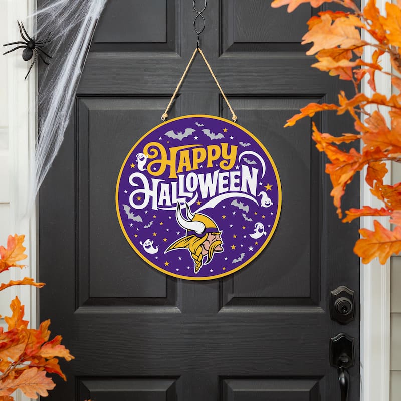Minnesota Vikings 18" x 18" Halloween Door Décor Wall Sign