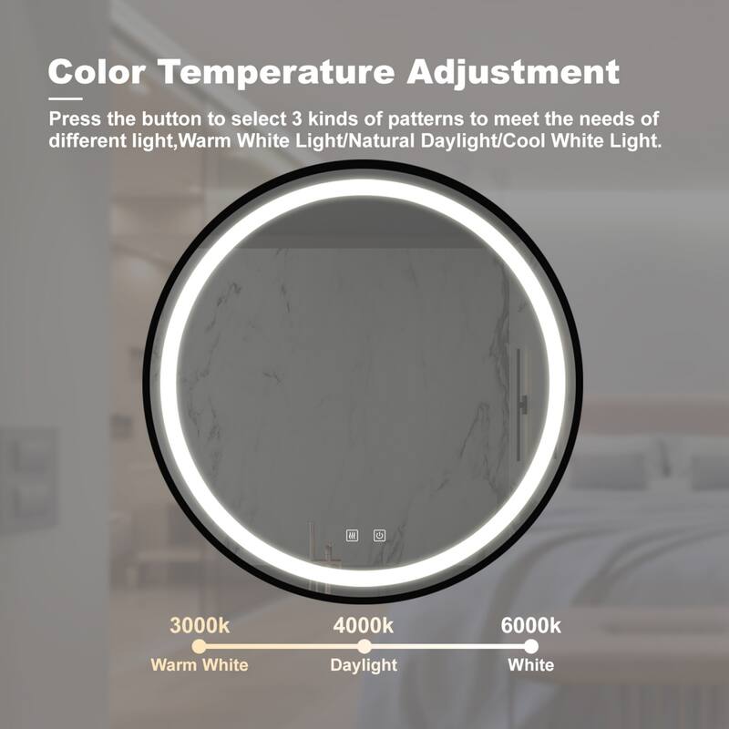 Aluminum Frame Bathroom Mirror Dimmable Touch