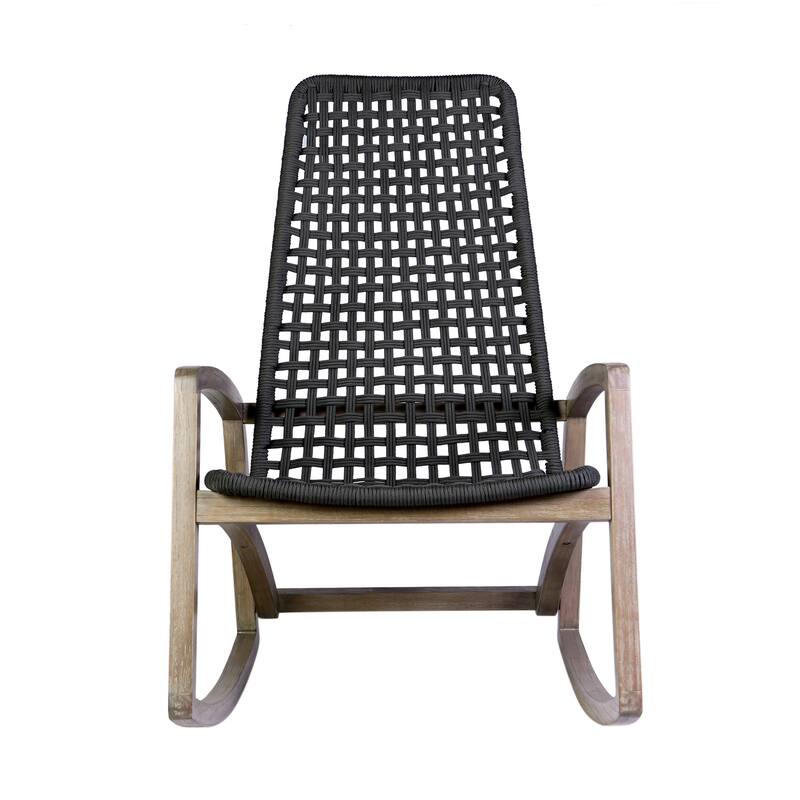 Sequoia Rope & Solid Eucalyptus Wood Indoor / Outdoor Rocking Chair
