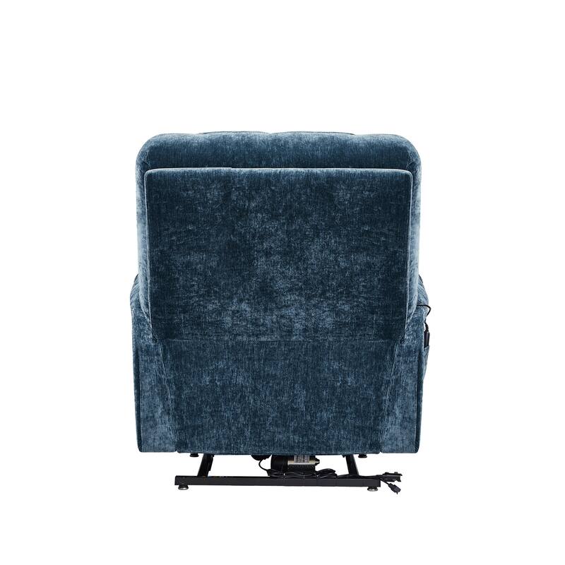 Red Dual OKIN Motor Lift Recliner for Seniors with Heat, Massage, 180° Lay Flat, and Adjustable Backrest/Footrest