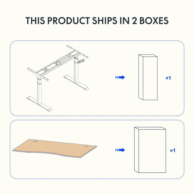 FLEXISPOT Electric Height Adjustable Standing Desk 3-Stage Dual Motor With Curved Bamboo Desktop