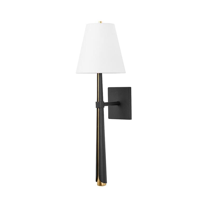 Esmeralda 1 Light Wall Sconce Vintage Gold Leaf/Textured Black