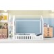 preview thumbnail 5 of 14, Full Floor House Bed Frame with Storage Shelves - White