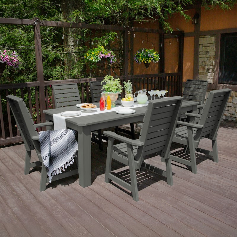 Weatherly 7-Piece Outdoor Dining Height Set - 42" x 84"