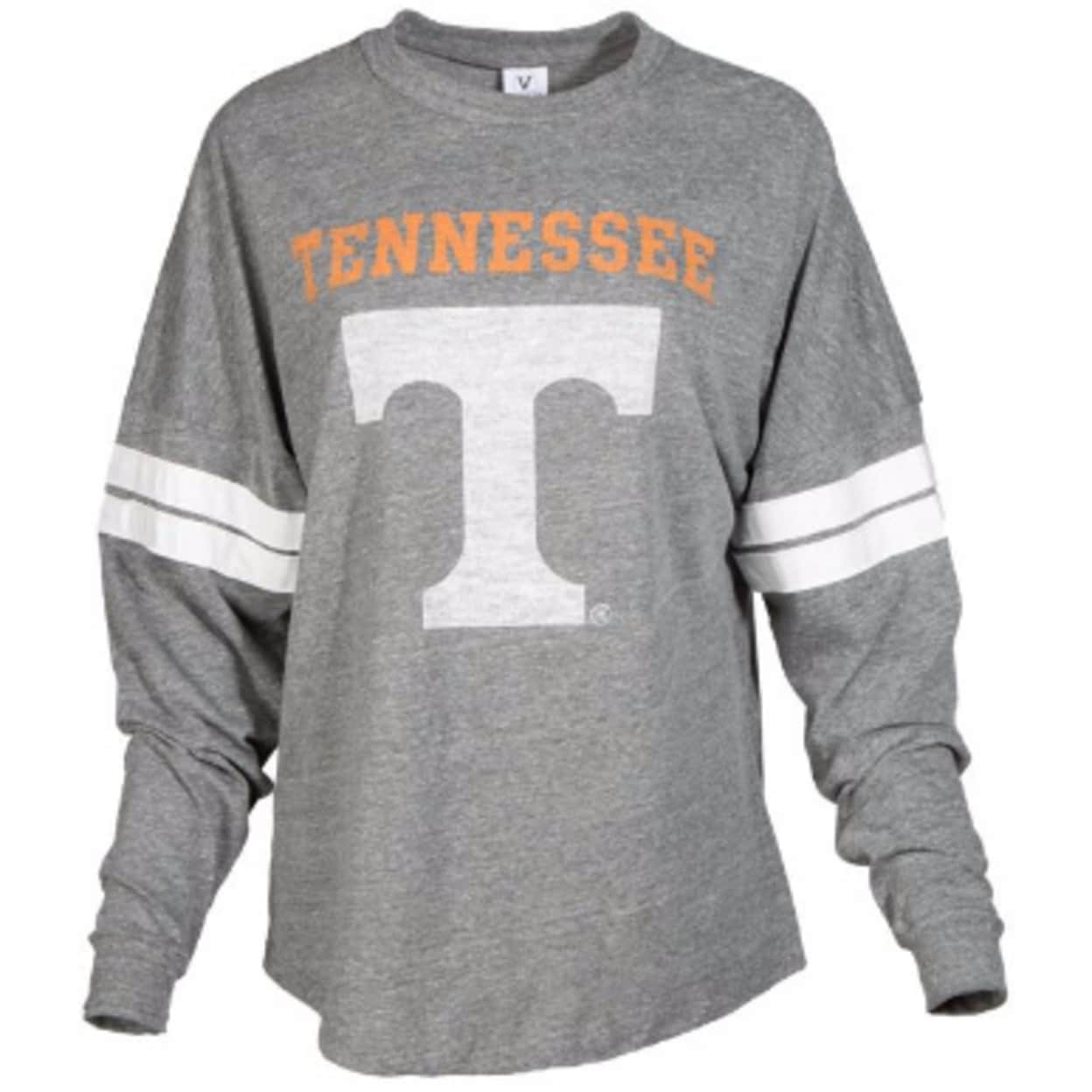 Shop Official Ncaa University Of Tennessee Volunteers Knoxville Vols Ut Utk Women S Long Sleeve Tri Blend Football T Shirt On Sale Overstock 31698043
