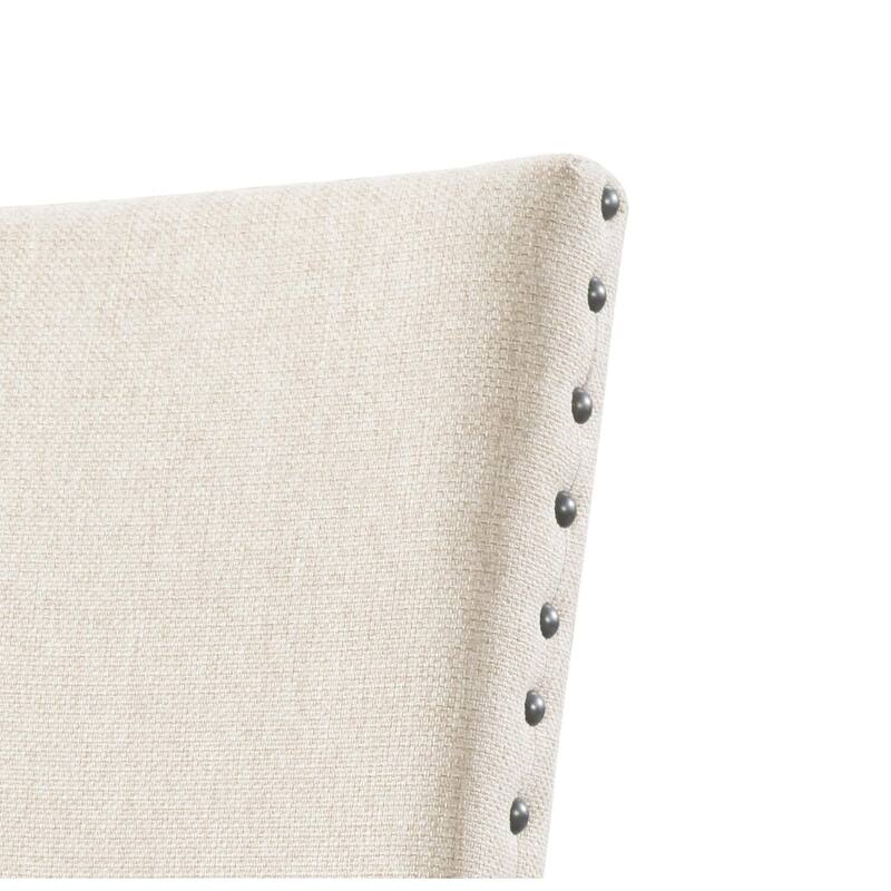 Upholstered Side Chairs Set of 2 - Modern Dining Chairs, Living Room Accent Chairs, Cream Linen Fabric - 40