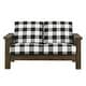 preview thumbnail 3 of 6, Furniture of America Jimo Rustic Oak and Linen Fabric Loveseat