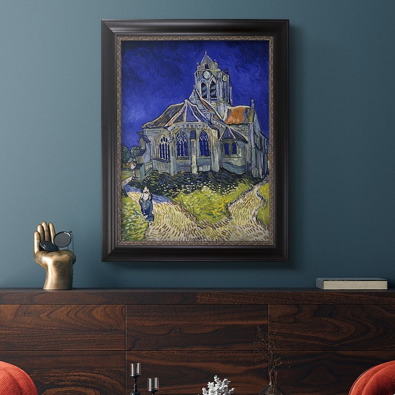 the church at auvers  Premium Framed Canvas- Ready to Hang
