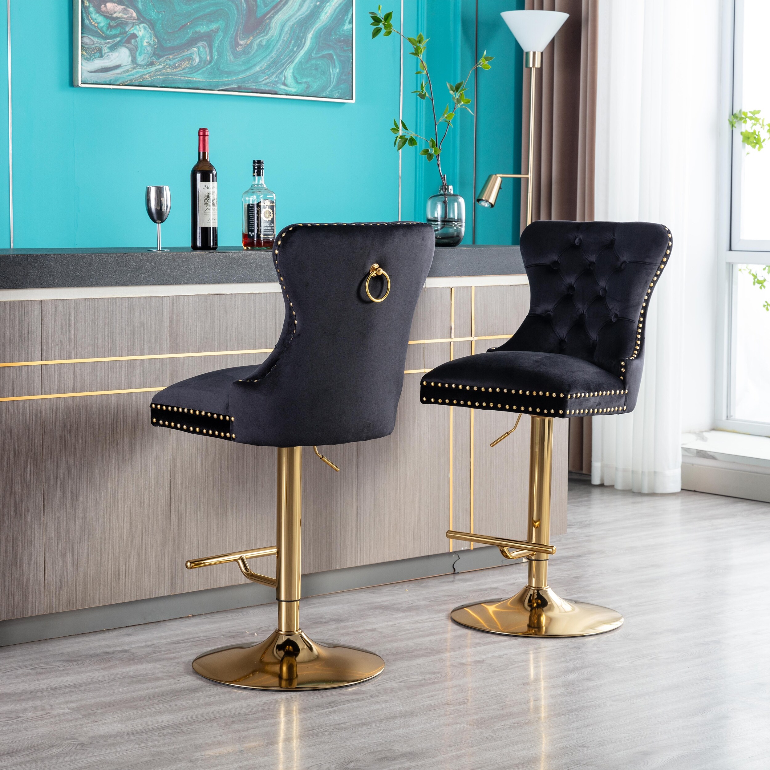 Counter stools with ring on 2025 back