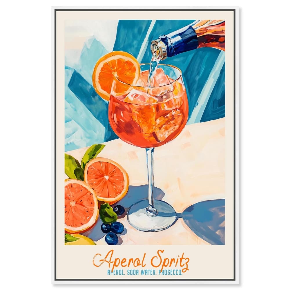 Aperol Spritz Recipe Poster Canvas by Art Remedy