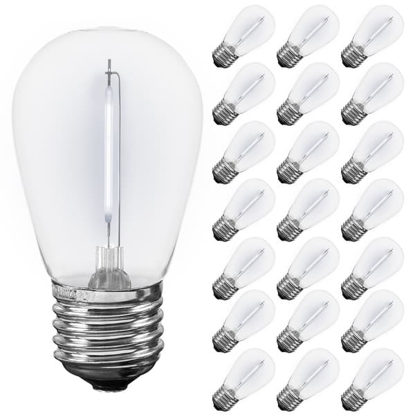 LED String Light Bulbs,Shatterproof Outdoor String S14 Light Bulb,Waterproof