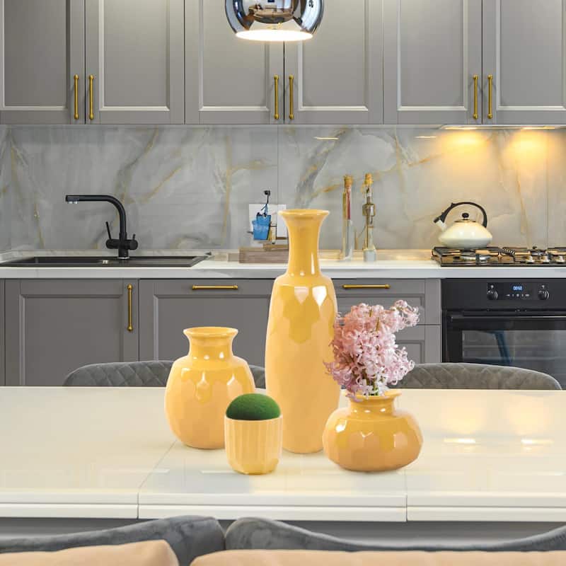 Golden Bee Ceramic Vase