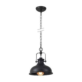 Industrial Black Pendant Light Farmhouse Dome Hanging Light Fixture