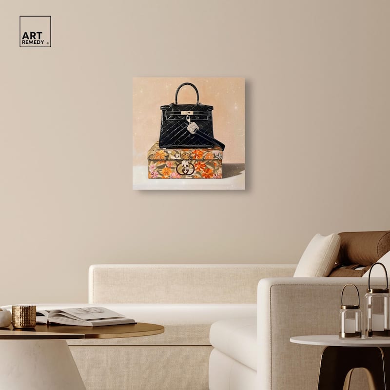 Luxury Purse and Giftbox Canvas by Art Remedy, Gallery Wrapped