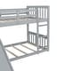 preview thumbnail 27 of 25, Twin Over Twin Bunk Bed Floor Bunk Bed with Slide and Ladder