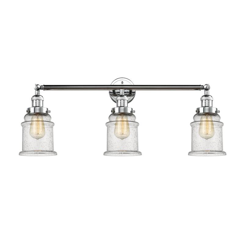 Innovations Lighting Canton 3 Light 30" Wide Bathroom Vanity Light - Polished Chrome / Seedy