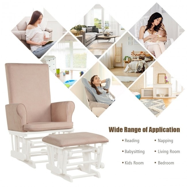 Baby nursery glider rocker chair with ottoman deals