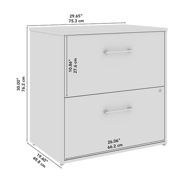 dimension image slide 2 of 4, Hustle 2 Drawer Lateral File Cabinet by Bush Business Furniture