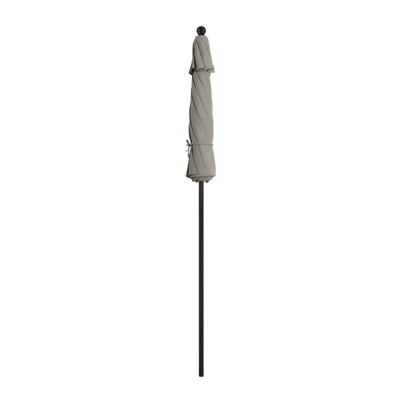 California Umbrella 7.5' Rd.. Aluminum Frame, Fiberglass Rib Market Umbrella, Push Open, Bronze Finish, Olefin Fabric