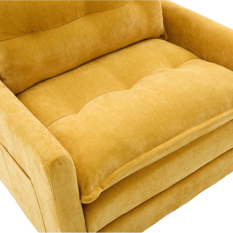 GDFStudio - Chenille 36.22" Swivel Barrel Chair