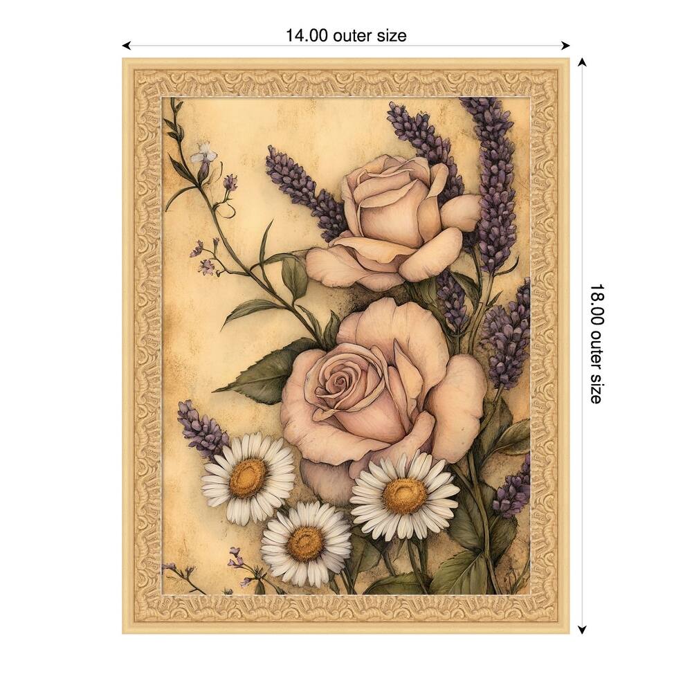 Soft Floral No. 2 by Tradelink inhouse artist Wood Framed Wall Art Print