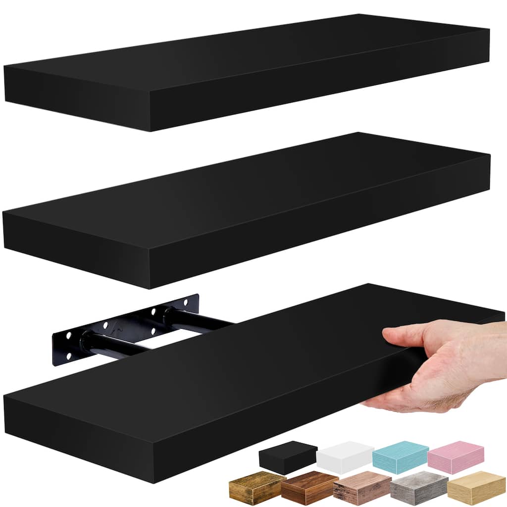 Floating Shelves, Farmhouse Hanging Wall Shelf Decor - 16 Inches, 3 Pk