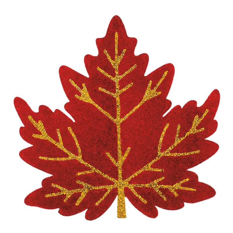 Sparkles Home Luminous Rhinestone Leaf Placemat