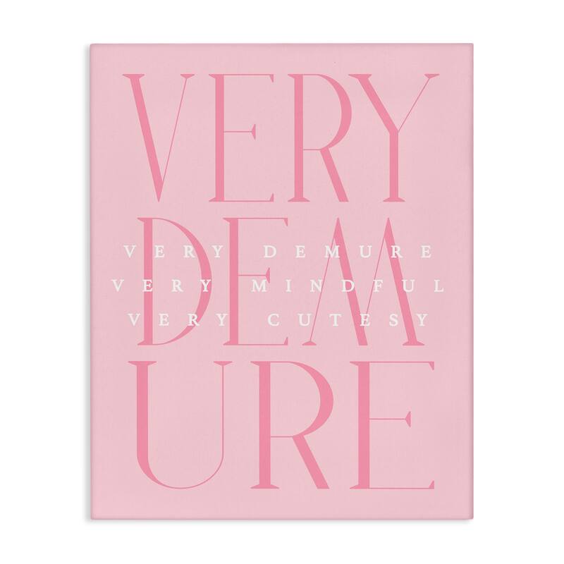 Stupell Elegant Pastel Very Demure Canvas Wall Art Design By Lil' Rue - 30 x 40