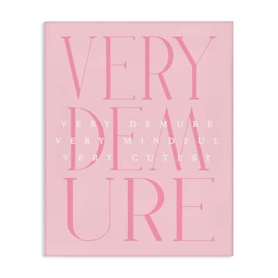 Stupell Elegant Pastel Very Demure Canvas Wall Art Design By Lil' Rue