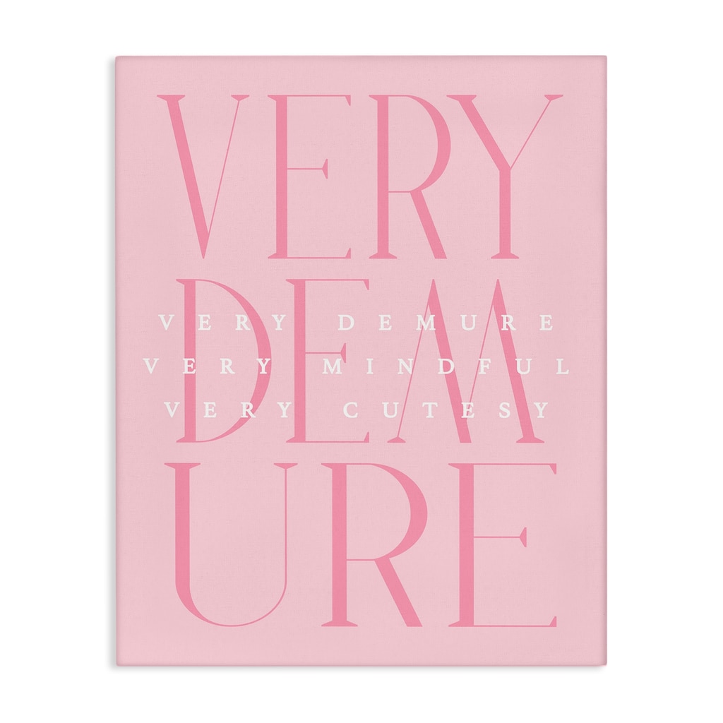 Stupell Elegant Pastel Very Demure Canvas Wall Art Design By Lil' Rue