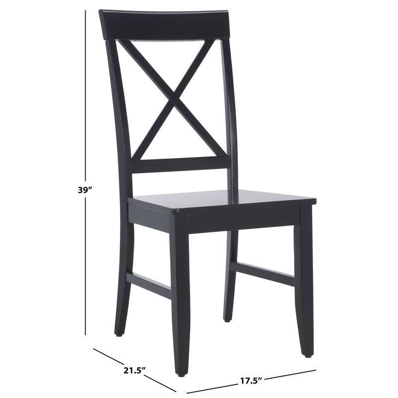 SAFAVIEH HOME Ksenia X-Back Side Chair - 18"W x 22"D x 38"H