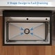 preview thumbnail 11 of 12, Freestanding Laundry Stainless Steel Large Utility Sink Single Bowl - 32*22*40