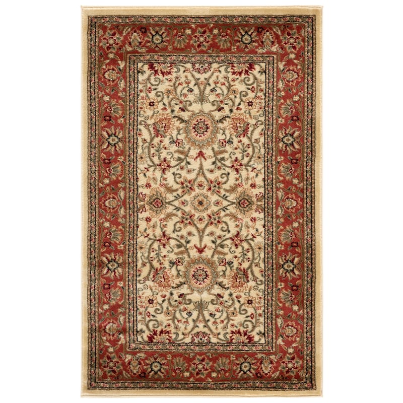 SAFAVIEH, Lyndhurst Marsha Traditional Area Rug - 3'3" x 5'3" - Ivory/Rust