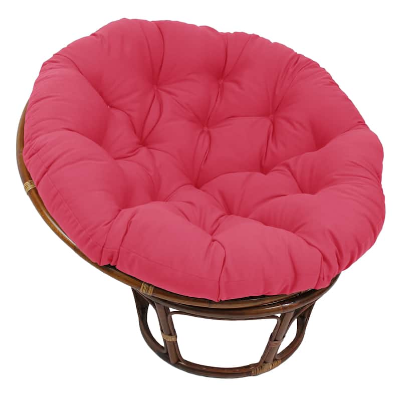 52-inch Solid Twill Papasan Cushion (Cushion Only) - Bery Berry