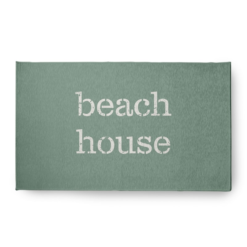 Beach House Nautical Chenille Rug - Sage - 18" x 30"