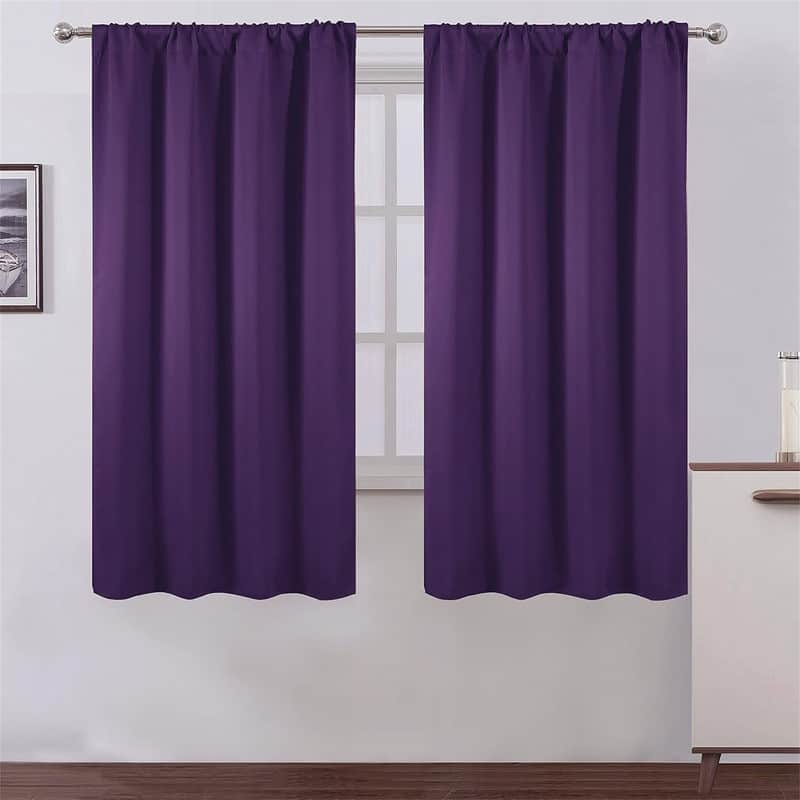 Purple Blackout Curtains 42x63" 2 Panels Bedroom