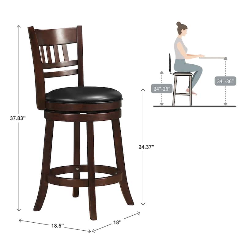 Verona Swivel High Back Counter Height Stool by iNSPIRE Q Classic