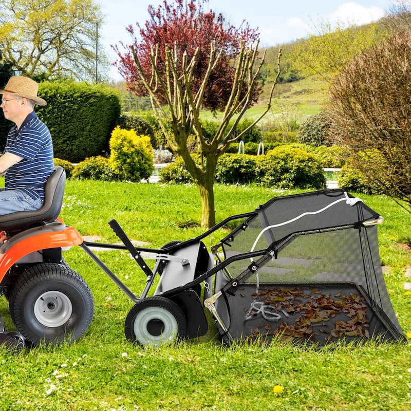 Costway 42" Tow-Behind Lawn Sweeper with 26 Cu.FT Large-Capacity - See Details
