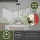 preview thumbnail 5 of 8, Outland 1 Light Pewter Farmhouse Outdoor Barn Dome Pendant - 10-in W x 7.5-in H x 10-in D
