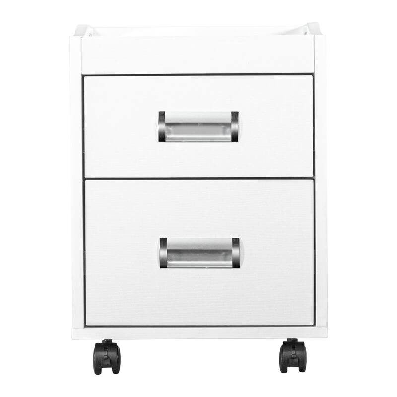 Alera Pedi Cart Pedicart Drawer Trolley for Pedicure Chair Spa Nail Salon, White - N/A