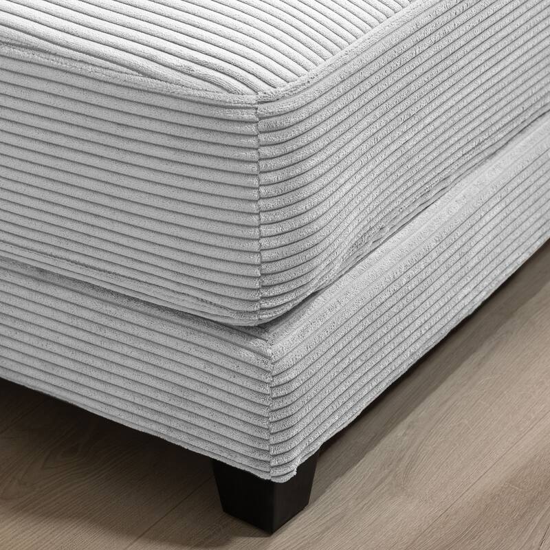The Contemporary Oversized Corduroy Ottoman